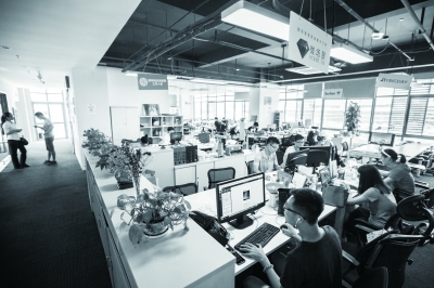 位于软件园二期的爱特创业加速器。 施辰静 摄