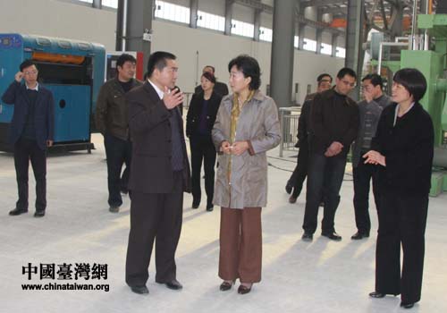 安徽省副省长花建慧调研淮北台资企业(图)
