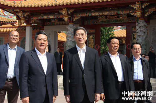 中央台办、国台办主任张志军视察台儿庄海峡两岸交流基地 中央台办、国台办主任张志军视察台儿庄海峡两岸交流基地