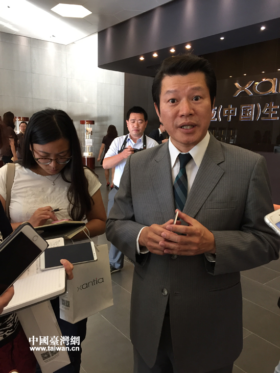 桑提亚生物技术有限公司董事长江汉彰接受两岸媒体记者采访 桑提亚生物技术有限公司董事长江汉彰接受两岸媒体记者采访