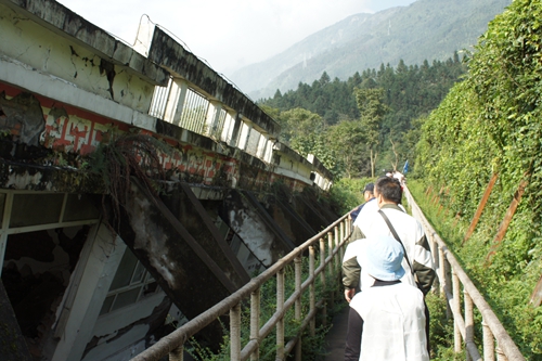 參觀汶川映秀鎮地震遺址