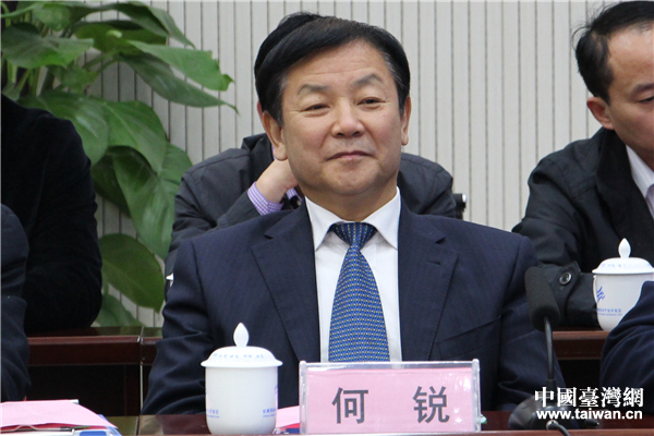 陝西省台辦副主任何銳出席懇談會。(中國臺灣網 趙苗青 攝)
