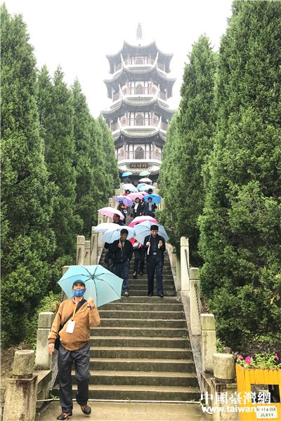 參訪瀛湖生態旅游區。(中國臺灣網 趙苗青 攝)