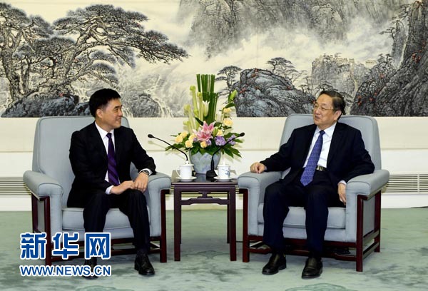 俞正声会见台北市长郝龙斌一行 俞正声会见台北市长郝龙斌一行