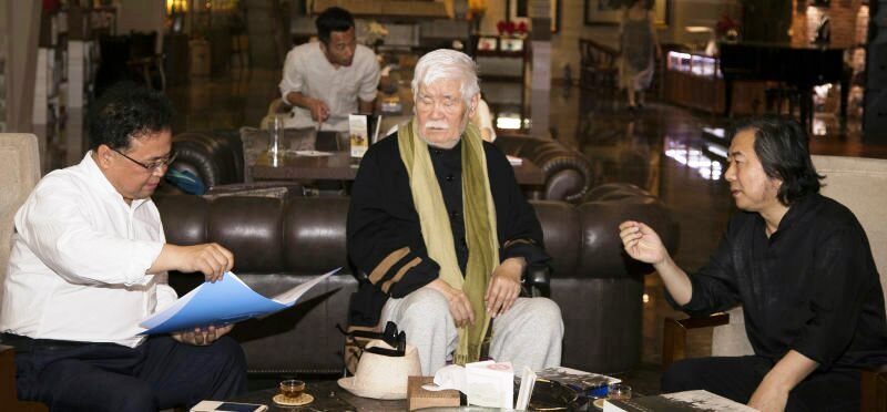 台湾著名艺术家李奇茂再次到访山东美术馆 台湾著名艺术家李奇茂再次到访山东美术馆