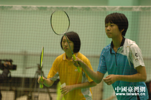 正在训练的台北羽毛球运动员 正在训练的台北羽毛球运动员