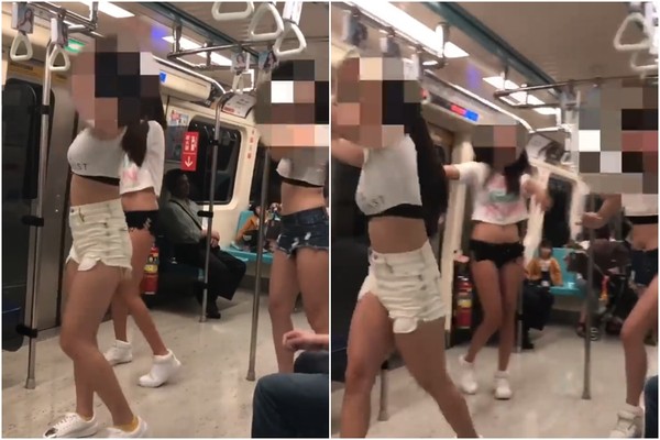 三名少女捷运车厢热舞 乘客抱怨:扰民 三名少女捷运车厢热舞 乘客抱怨:扰民