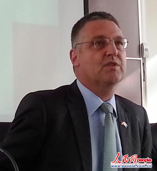 欧盟驻华大使艾德和(摄影:人民网 郑青亭)