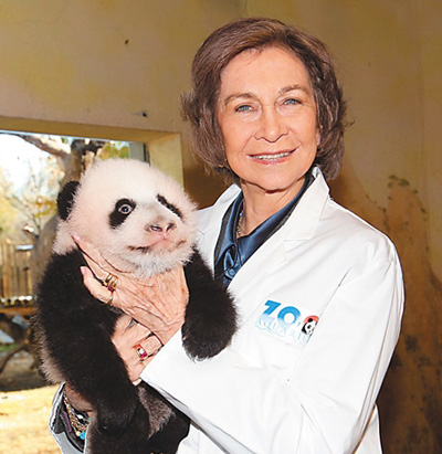 西班牙王后索菲亚到马德里动物园看望大熊猫“星宝” 西班牙王后索菲亚到马德里动物园看望大熊猫“星宝”