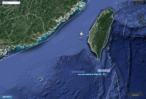 电子侦察机飞行路线