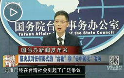 坚决反对任何形式的“台独”和“去中国化”活动