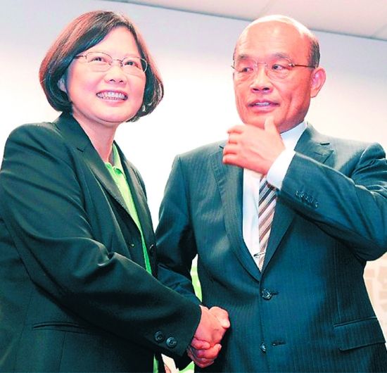 蔡英文与苏贞昌 蔡英文与苏贞昌