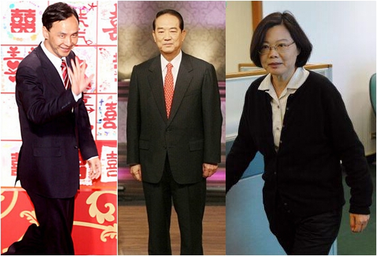 朱立伦蔡英文暗角力,拜会宋楚瑜拉拢第三势力。(合成图) 朱立伦蔡英文暗角力,拜会宋楚瑜拉拢第三势力。(合成图)