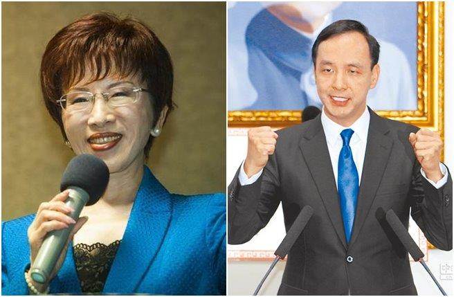 洪秀柱(左)、朱立伦(右)。(《中国时报》图) 洪秀柱(左)、朱立伦(右)。(《中国时报》图)