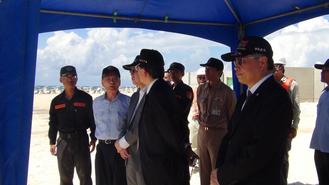 台军方今考察太平岛新建码头工程首度曝光 台军方今考察太平岛新建码头工程首度曝光