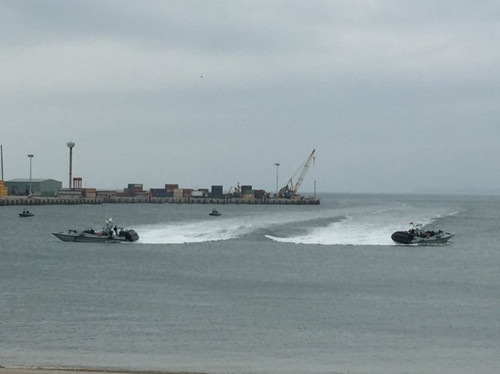 两栖侦察营演练逼真。(台湾《联合报》/蔡家蓁 摄)