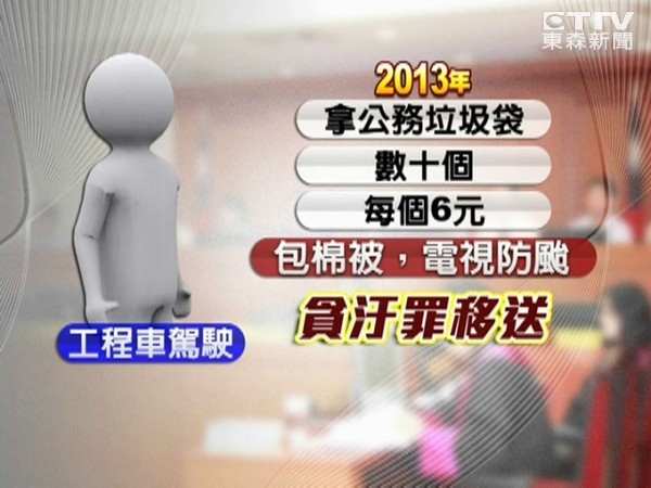 顺几十个公务垃圾袋回家 台北工务局驾驶险吃贪污罪 顺几十个公务垃圾袋回家 台北工务局驾驶险吃贪污罪