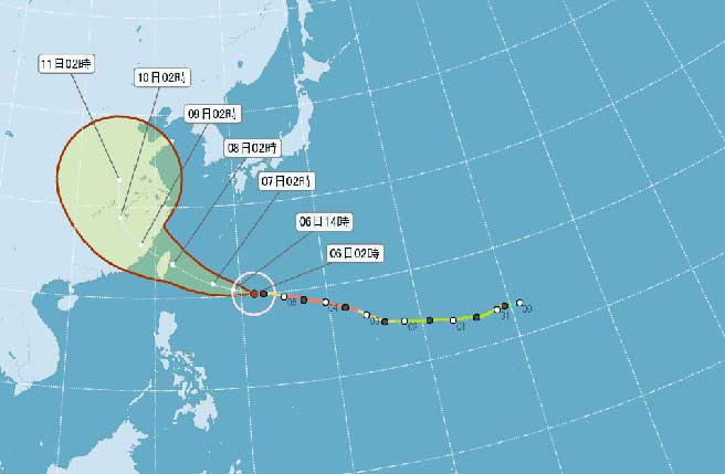 受台风“苏迪勒” 受台风“苏迪勒”