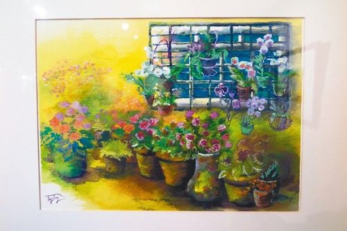 林婷婷画出缤纷世界。台湾《联合报》记者林孟洁/摄影