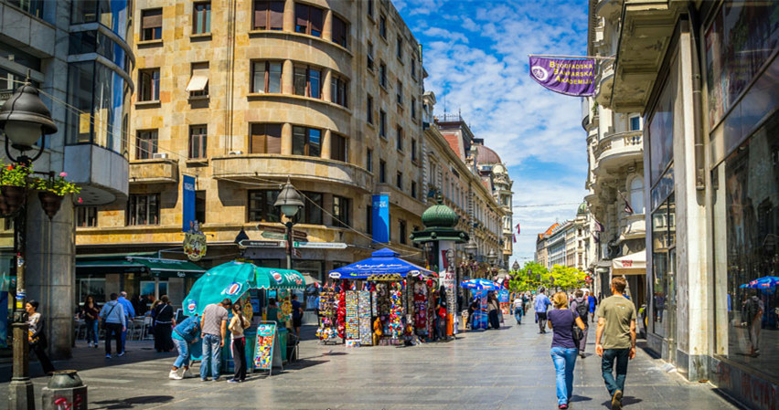 贝尔格莱德步行街美景