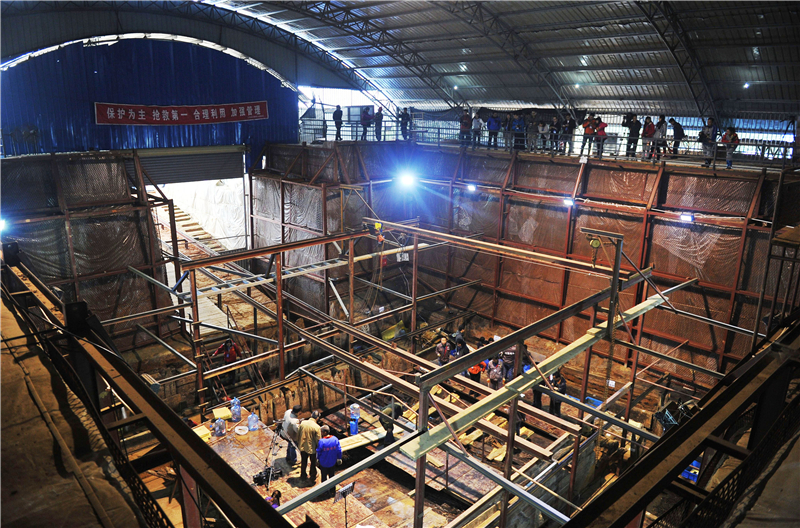 位于江西南昌的西汉海昏侯墓发掘现场