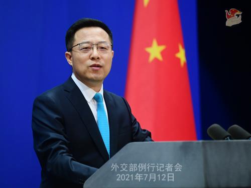 外交部发言人赵立坚。薛伟 摄