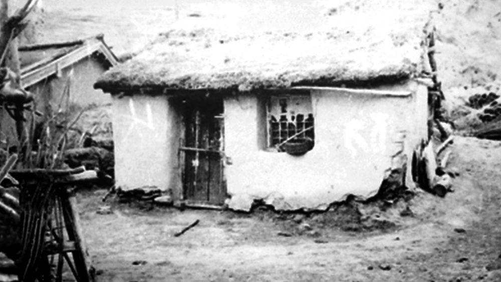 林场创业者当年住过的土坯房。(资料图)