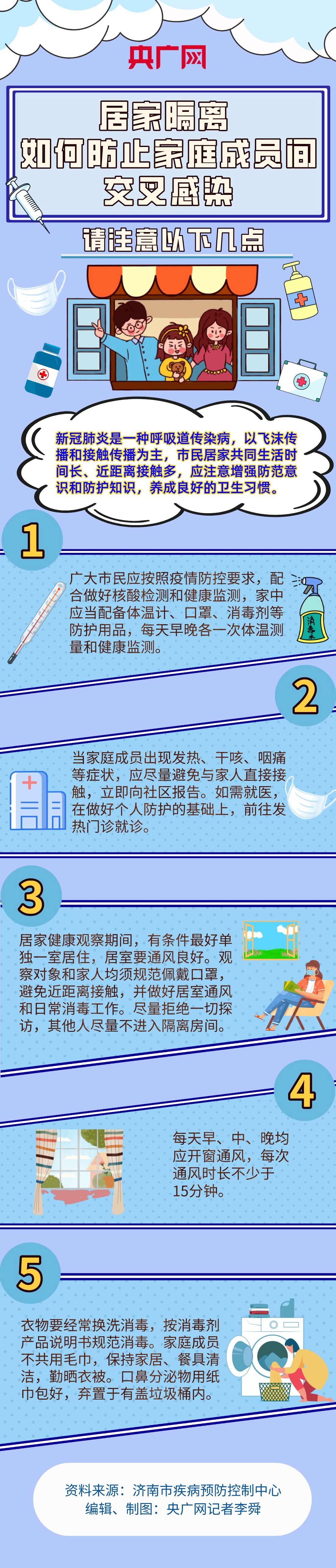 一图看懂|居家隔离 如何避免家庭成员间交叉感染
