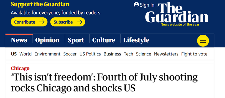 血腥“独立日” 海外网友:美国是一部恐怖电影_fororder_卫报