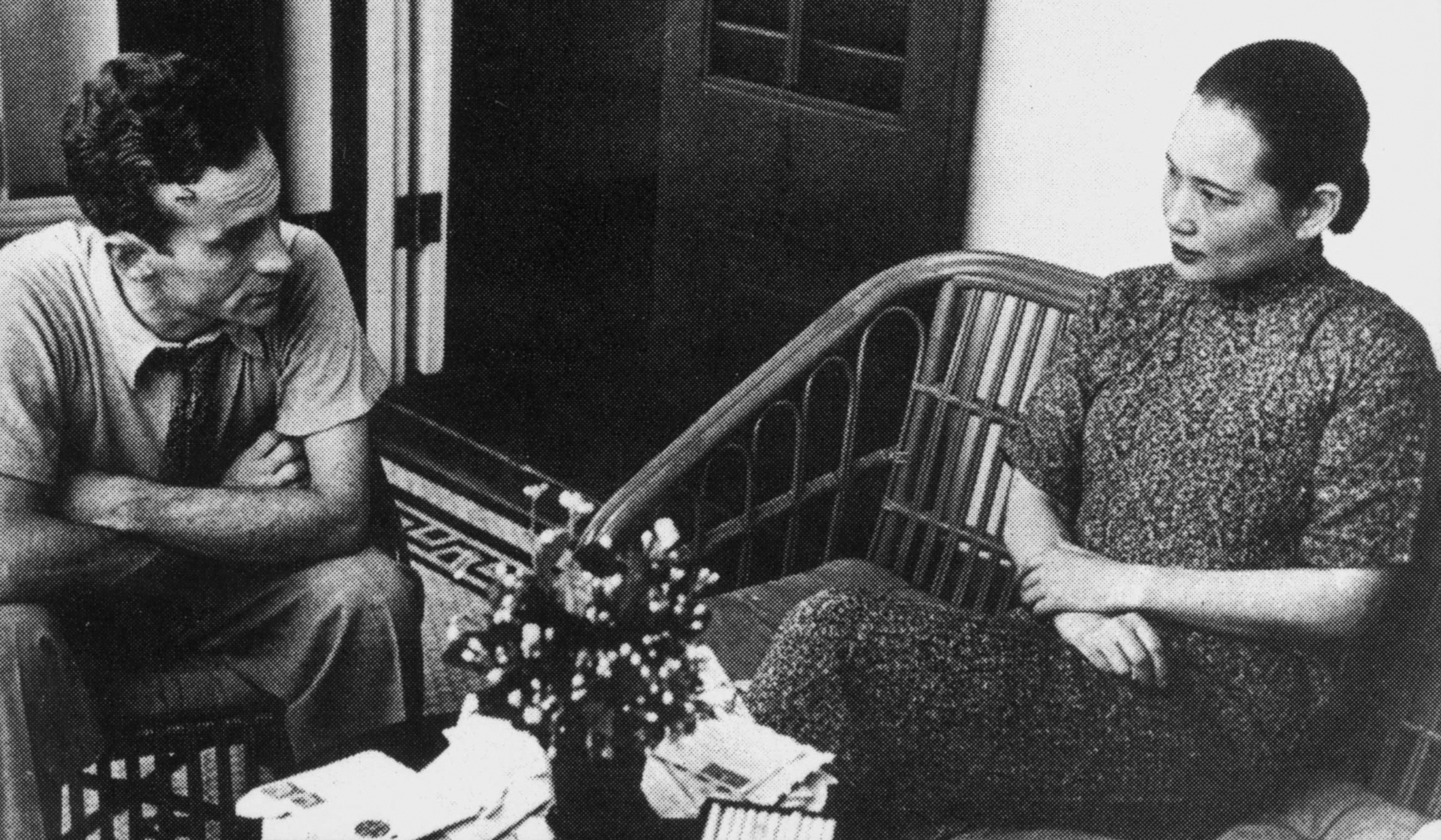 1931年埃德加·斯诺与宋庆龄在上海孙中山故居