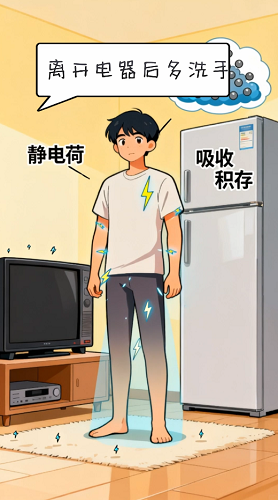 AI动画丨冬季天干物燥，警惕静电“惹火”
