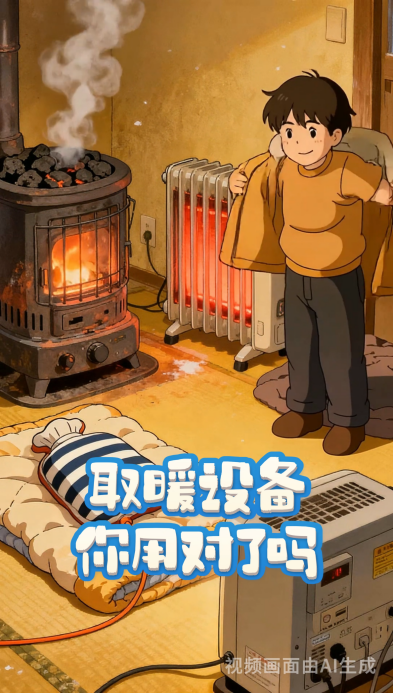 AI动画|防患于未然,看看冬季居家取暖的正确打开方式