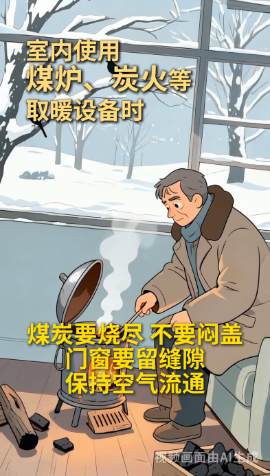 AI动画|防患于未然,看看冬季居家取暖的正确打开方式
