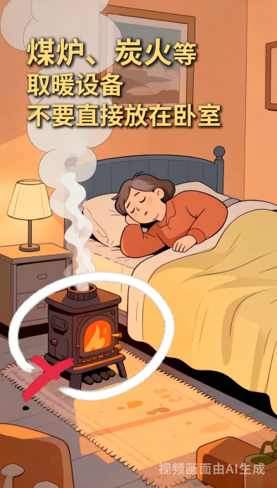 AI动画|防患于未然,看看冬季居家取暖的正确打开方式