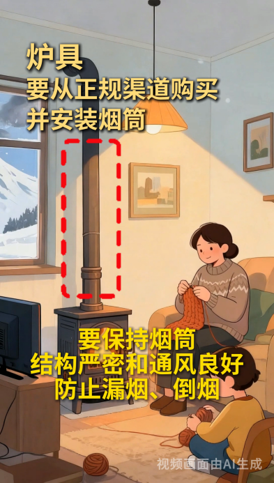 AI动画|防患于未然,看看冬季居家取暖的正确打开方式