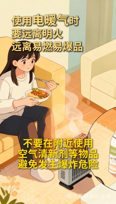 AI动画|防患于未然,看看冬季居家取暖的正确打开方式