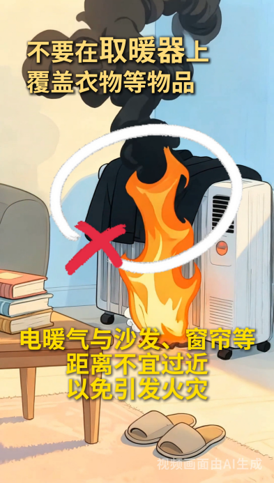 AI动画|防患于未然,看看冬季居家取暖的正确打开方式