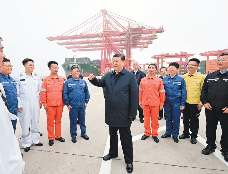 2024��5��22����24�գ��й���������ǡ�������ϯ�������ί��ϯϰ��ƽ��ɽ�����졣����22�����磬ϰ��ƽ�����ո�����ο�ʸۿڿƼ������ߡ���Ӫ��Ա��������Ա�� �»������ л����/��