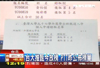 台湾大学录取榜单提前泄露 信息安全受质疑(图