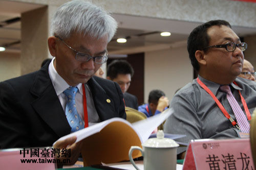 台湾《旺报》社长黄清龙在“第八届两岸发展论坛”会场 台湾《旺报》社长黄清龙在“第八届两岸发展论坛”会场