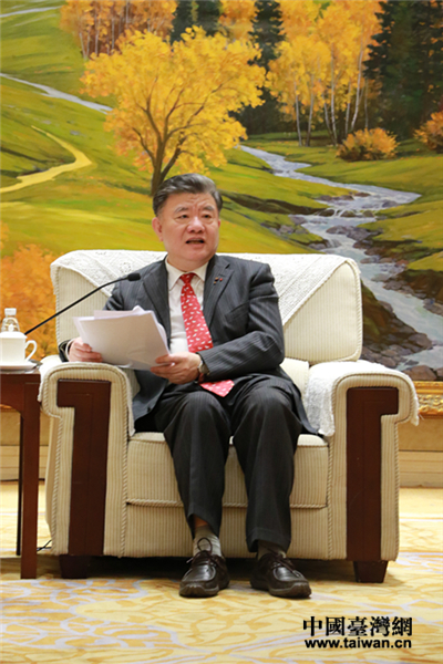 全国人大常委会副委员长、中国统促会副会长陈竺讲话。 全国人大常委会副委员长、中国统促会副会长陈竺讲话。