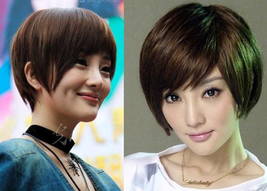 李小璐的短假发造型