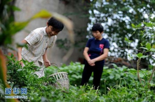 13岁少年独自照顾盲人母亲妈妈我当你的眼(图