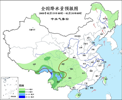 西南地区将有雨雪天气 弱冷空气将影响北方地区