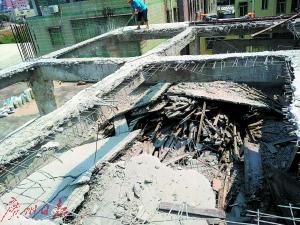 违建加建部分被拆除。