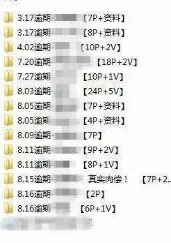 泄露出的图片及视频按逾期以及姓名进行分类