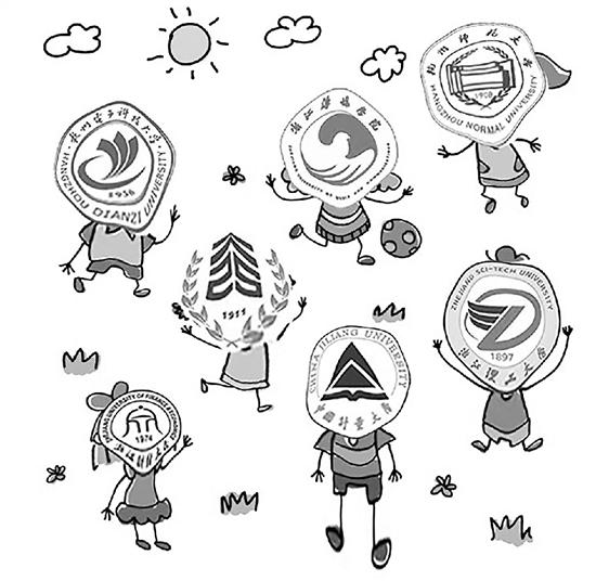 下沙7所学校的表情包