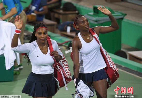 资料图:美国体操名将威廉姆斯姐妹。