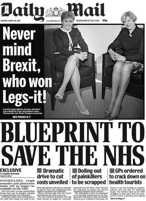 《每日邮报》27日的报纸头版。