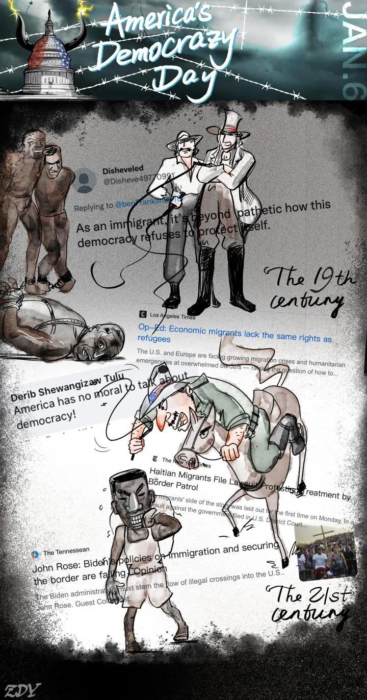 (图解:鞭打难民如牲畜)